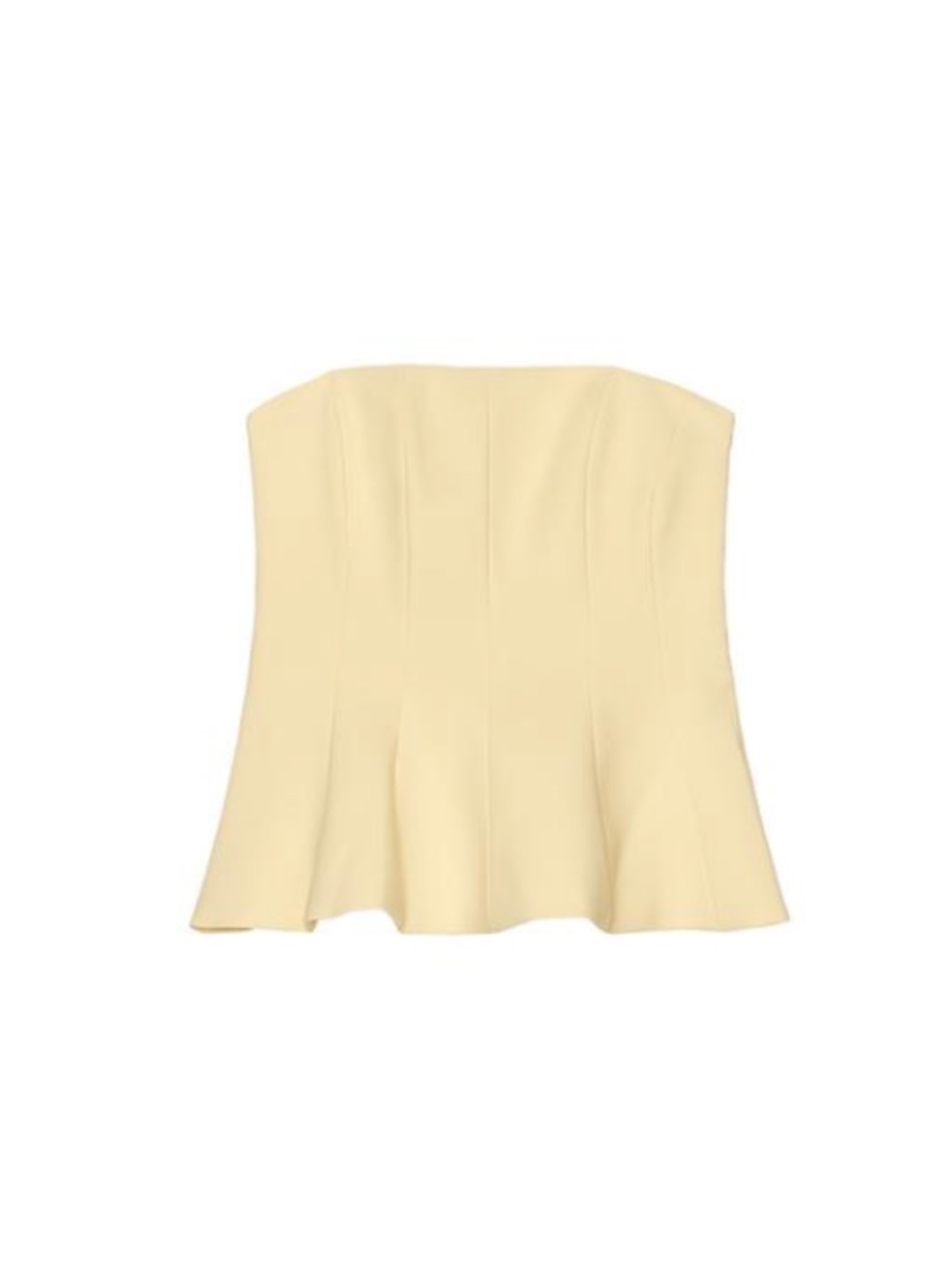 Zara Yellow PEPLUM BANDEAU TOP